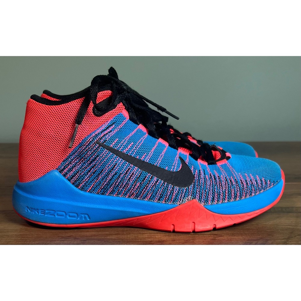 Nike Zoom HyperRev 2016 Kids Basketball Shoes Blue Crimson 820230-406 Size 6Y